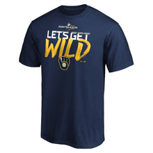 Load image into Gallery viewer, Milwaukee Brewers Majestic 2019 Postseason Locker Room T-Shirt - Navy MLB Guys Tee
