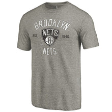 Load image into Gallery viewer, Brooklyn Nets Team Heritage Tri-Blend T-Shirt - Gray NBA Guys Tee
