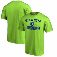 Load image into Gallery viewer, Minnesota Timberwolves Victory Arch T-Shirt - Neon Green NBA Guys Tee
