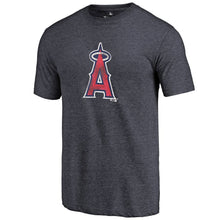 Load image into Gallery viewer, Los Angeles Angels Distressed Team Tri-Blend T-Shirt - Heathered Navy MLB Guys Tee
