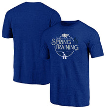 Load image into Gallery viewer, Los Angeles Dodgers 2020 Mlb Spring Training Round Trip Tri-Blend T-Shirt - Heathered Royal MLB Guys Tee
