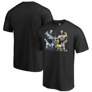 Boston Bruins Vs. St. Louis Blues 2019 Stanley Cup Final Dueling Even Strength Matchup T-Shirt - Black NHL Guys Tee