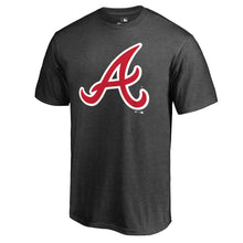 Load image into Gallery viewer, Atlanta Braves Primary Logo T-Shirt - Charcoal MLB Guys Tee
