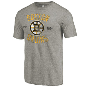 Boston Bruins Rinkside Heritage Tri-Blend T-Shirt - Gray NHL Guys Tee