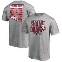 Load image into Gallery viewer, Shane Doan Arizona Coyotes Retirement Stats T-Shirt - Heather Gray NHL Guys Tee
