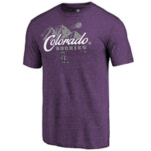 Load image into Gallery viewer, Colorado Rockies Hometown Tri-Blend T-Shirt - Purple MLB Guys Tee

