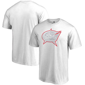Columbus Blue Jackets Whiteout T-Shirt - White NHL Guys Tee
