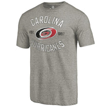 Load image into Gallery viewer, Carolina Hurricanes Heritage Tri-Blend T-Shirt - Ash NHL Guys Tee
