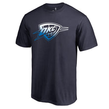 Load image into Gallery viewer, Oklahoma City Thunder Gradient Logo T-Shirt - Navy NBA Guys Tee
