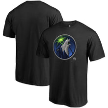 Load image into Gallery viewer, Minnesota Timberwolves Midnight Mascot T-Shirt - Black NBA Guys Tee
