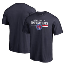 Load image into Gallery viewer, Minnesota Timberwolves Hoops For Troops T-Shirt - Navy NBA Guys Tee
