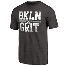 Load image into Gallery viewer, Brooklyn Nets Brick Work Hometown Collection Tri-Blend T-Shirt - Dark Gray NBA Guys Tee
