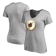 Load image into Gallery viewer, San Diego Padres Women&#39;s Cooperstown Collection Forbes T-Shirt - Ash MLB Ladies V-Neck
