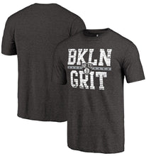 Load image into Gallery viewer, Brooklyn Nets Brick Work Hometown Collection Tri-Blend T-Shirt - Black NBA Guys Tee
