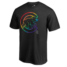 Load image into Gallery viewer, Chicago Cubs Pride T-Shirt - Black MLB Guys Tee
