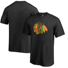 Load image into Gallery viewer, Chicago Blackhawks Primary Logo T-Shirt - Black NHL Guys Tee

