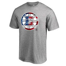 Load image into Gallery viewer, Boston Bruins Banner Wave T-Shirt - Heathered Gray NHL Guys Tee

