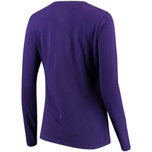 Load image into Gallery viewer, Baltimore Ravens Nfl Pro Line Women&#39;s Free Hand Long Sleeve V-Neck T-Shirt - Purple NFL Ladies V-Neck Long Sleeve
