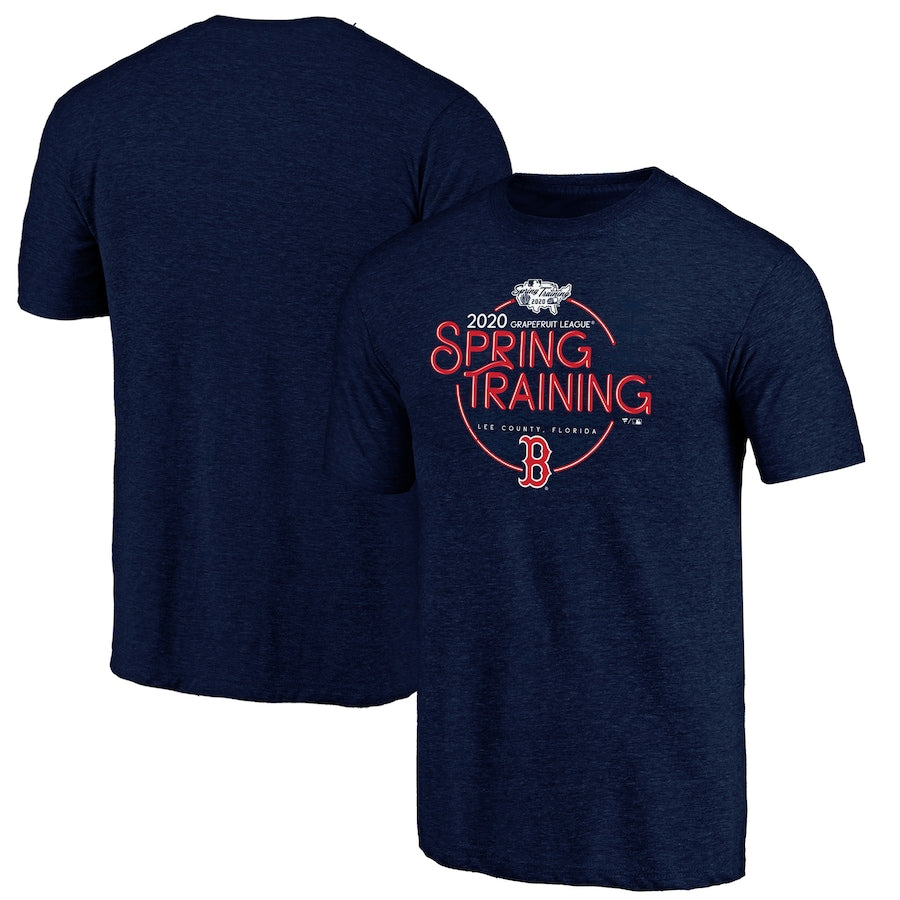 Boston Red Sox 2020 Mlb Spring Training Round Trip Tri-Blend T-Shirt - Heathered Navy MLB Guys Tee
