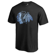 Load image into Gallery viewer, Chicago Blackhawks Pond Hockey T-Shirt - Black NHL Guys Tee
