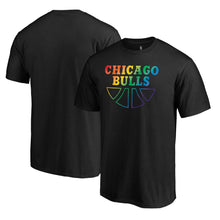 Load image into Gallery viewer, Chicago Bulls Team Pride Wordmark T-Shirt - Black NBA Guys Tee
