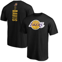 Load image into Gallery viewer, Anthony Davis Los Angeles Lakers Playmaker Name &amp; Number Team T-Shirt - Black NBA Guys Tee
