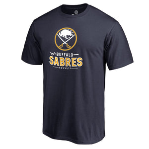Buffalo Sabres Team Lockup T-Shirt - Navy NHL Guys Tee