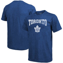 Load image into Gallery viewer, Toronto Maple Leafs Majestic Threads City Over Graphic Tri-Blend T-Shirt - Blue NHL Guys Tee
