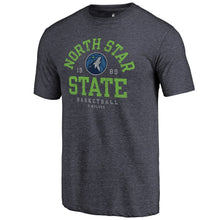 Load image into Gallery viewer, Minnesota Timberwolves North Star State Hometown Collection Tri-Blend T-Shirt - Navy NBA Guys Tee
