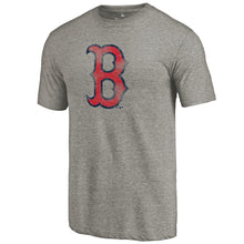 Load image into Gallery viewer, Boston Red Sox Distressed Team Tri-Blend T-Shirt - Heathered Gray MLB Guys Tee

