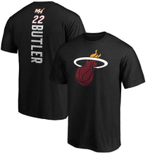 Load image into Gallery viewer, Jimmy Butler Miami Heat Team Playmaker Name &amp; Number T-Shirt - Black NBA Guys Tee

