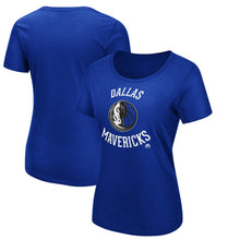 Load image into Gallery viewer, Dallas Mavericks Majestic Women's The Main Thing T-Shirt - Blue NBA Ladies V-Neck
