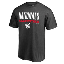 Load image into Gallery viewer, Washington Nationals Win Stripe T-Shirt - Heathered Charcoal MLB Guys Tee
