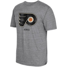 Load image into Gallery viewer, Philadelphia Flyers Adidas Heritage Logo Series Tri-Blend T-Shirt - Heathered Gray NHL Guys Tee
