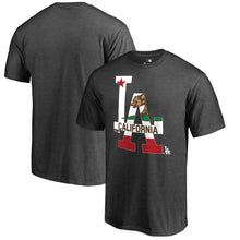 Load image into Gallery viewer, Los Angeles Dodgers Cali Flag Hometown Collection T-Shirt - Heathered Charcoal MLB Guys Tee
