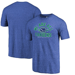 Vancouver Canucks Arch Hometown Collection Tri-Blend T-Shirt - Blue NHL Guys Tee