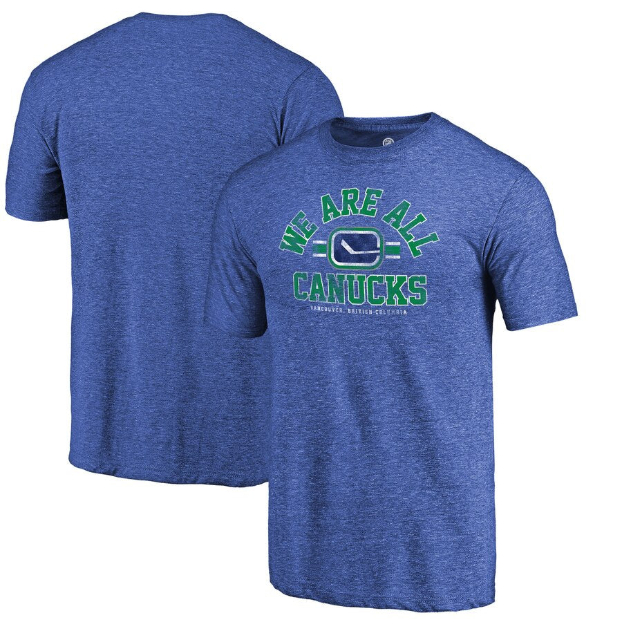 Vancouver Canucks Arch Hometown Collection Tri-Blend T-Shirt - Blue NHL Guys Tee