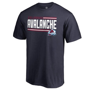 Colorado Avalanche Iconic Collection On Side Stripe Big And Tall T-Shirt - Navy NHL Guys Tee