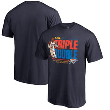 Load image into Gallery viewer, Russell Westbrook Oklahoma City Thunder Triple Double T-Shirt - Navy NBA Guys Tee
