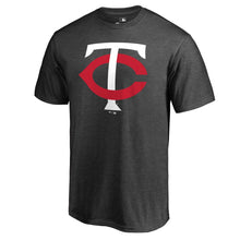 Load image into Gallery viewer, Minnesota Twins Primary Logo T-Shirt - Heathered Charcoal MLB Guys Tee
