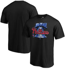 Load image into Gallery viewer, Philadelphia Phillies Midnight Mascot T-Shirt - Black MLB Guys Tee
