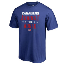 Load image into Gallery viewer, Montreal Canadiens Against The World T-Shirt - Royal NHL Guys Tee
