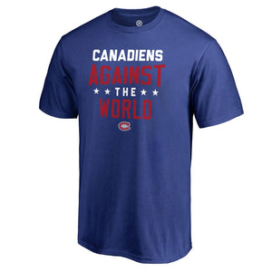 Montreal Canadiens Against The World T-Shirt - Royal NHL Guys Tee