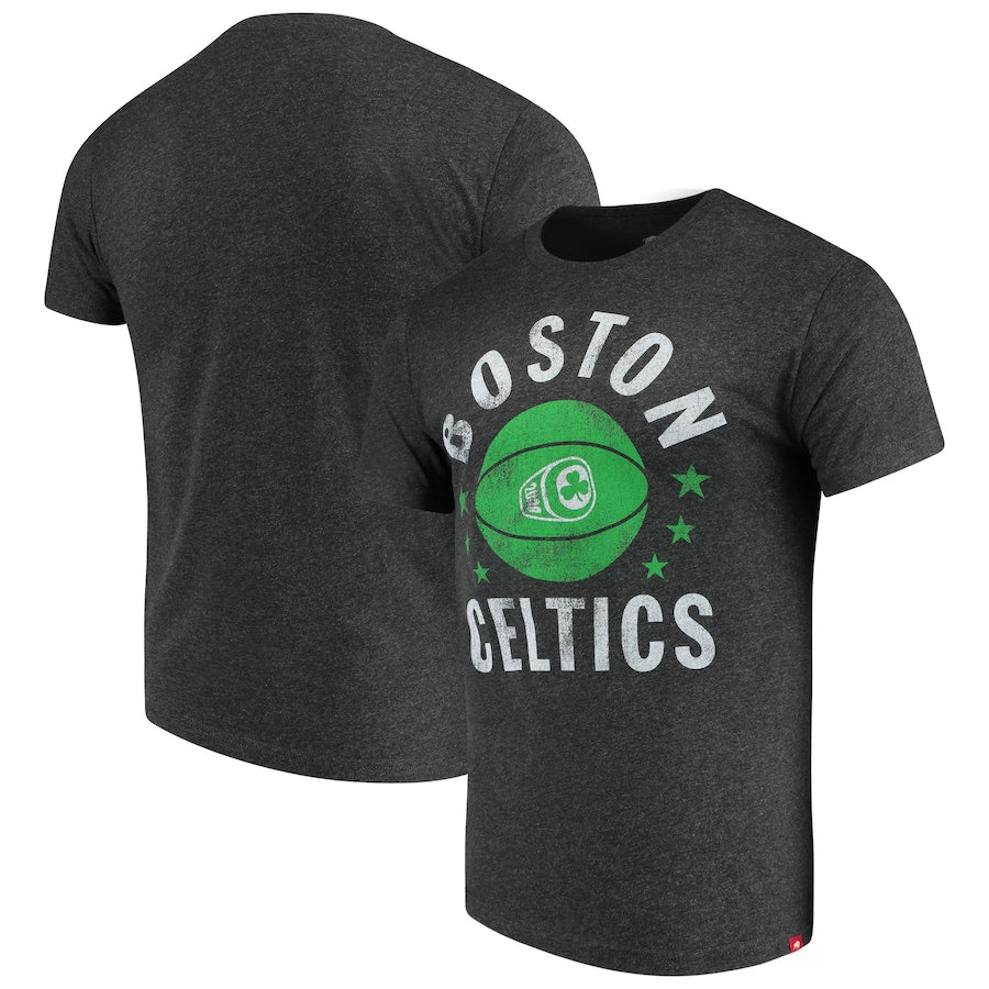 Boston Celtics Sportiqe 2008 Nba Championship Tenth Anniversary Banner Ring Comfy Tri-Blend T-Shirt - Black NBA Guys Tee