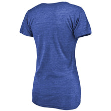 Load image into Gallery viewer, Buffalo Bills Nfl Pro Line By Women's Distressed Team Logo Tri-Blend T-Shirt - Royal NFL LADIES V-Neck
