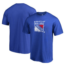 Load image into Gallery viewer, New York Rangers Splatter Logo Big And Tall T-Shirt - Blue NHL Guys Tee
