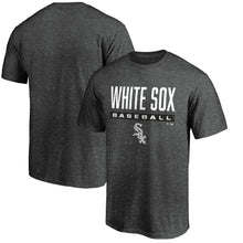 Load image into Gallery viewer, Chicago White Sox Win Stripe T-Shirt - Charcoal MLB Guys Tee
