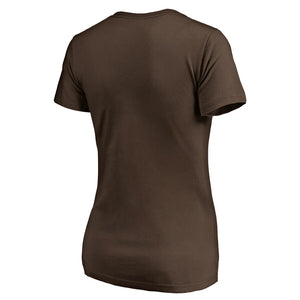 San Diego Padres Women's Cooperstown Collection Wahconah T-Shirt - Brown MLB Ladies V-Neck