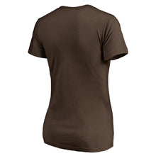 Load image into Gallery viewer, San Diego Padres Women&#39;s Cooperstown Collection Huntington T-Shirt - Brown MLB Ladies V-Neck
