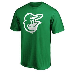 Baltimore Orioles St. Patrick's Day White Logo T-Shirt – Green MLB Guys Tee